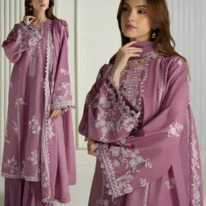 3pc embroidered dhanak bg614