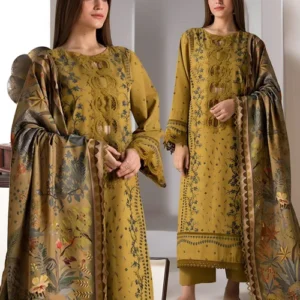3pc embroidered dhanak bg614