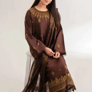 3pc embroidered dhanak bg614