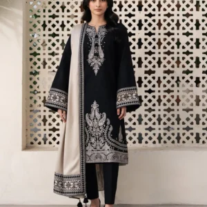 unstitched luxury dhanak heavy embroidered 3pc suit