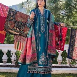3pc embroidered dhanak bg614